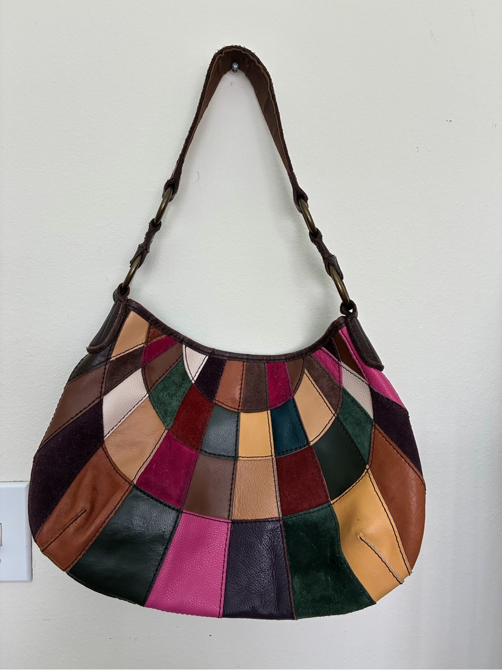 Lucky Brand Patchwork Leather Hobo Shoulder Bag - Picture 2 of 16